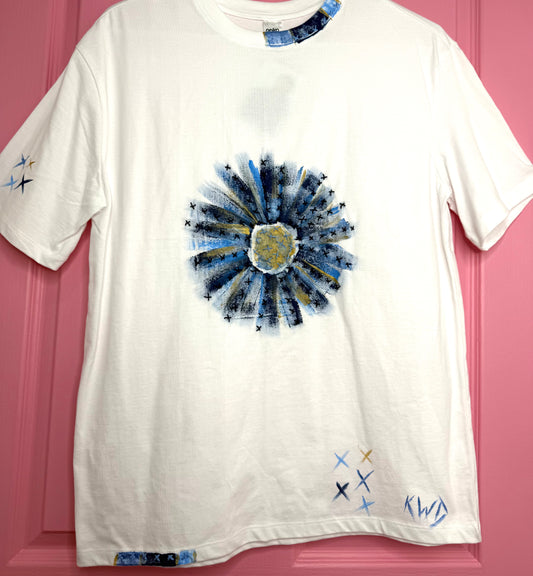 Blues and gold  t-shirt - size 10
