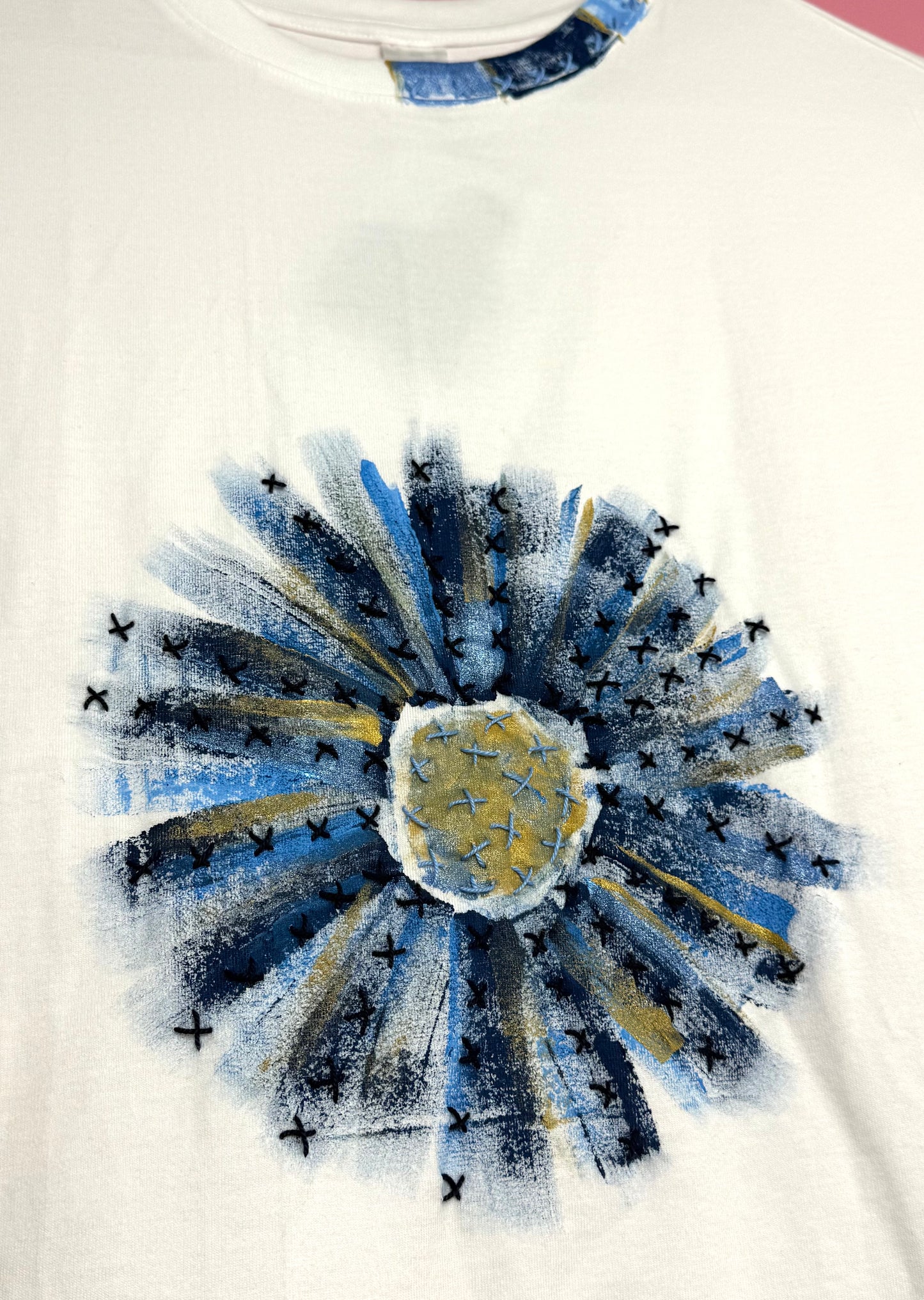 Blues and gold  t-shirt - size 10