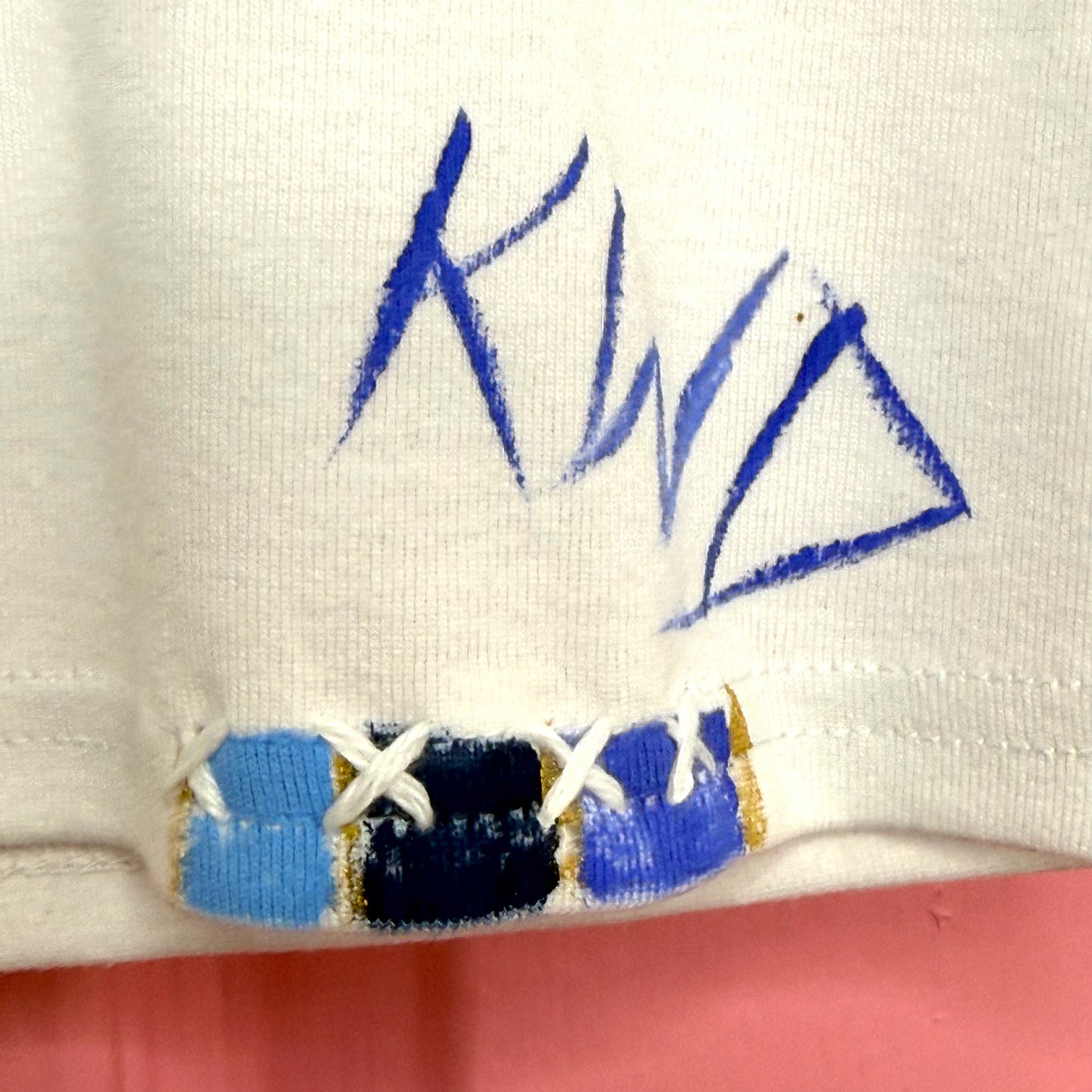 Blues and gold  long sleeve t-shirt - size 8