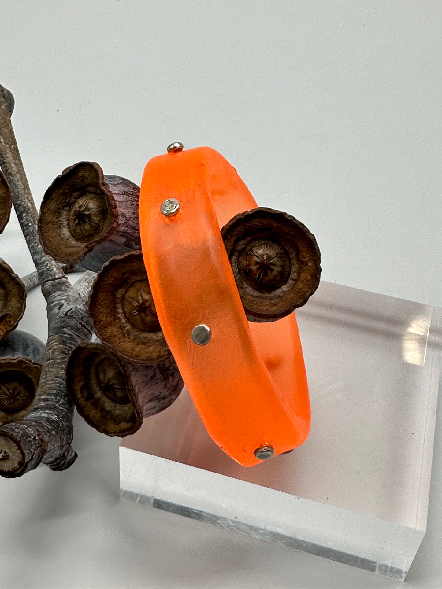 Neon Orange KWD Classic Resin Bangle - XS