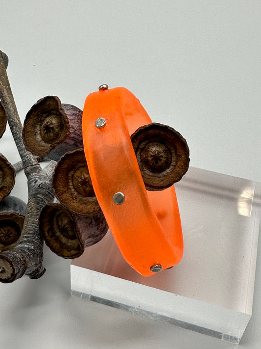 Neon Orange KWD Classic Resin Bangle - XS