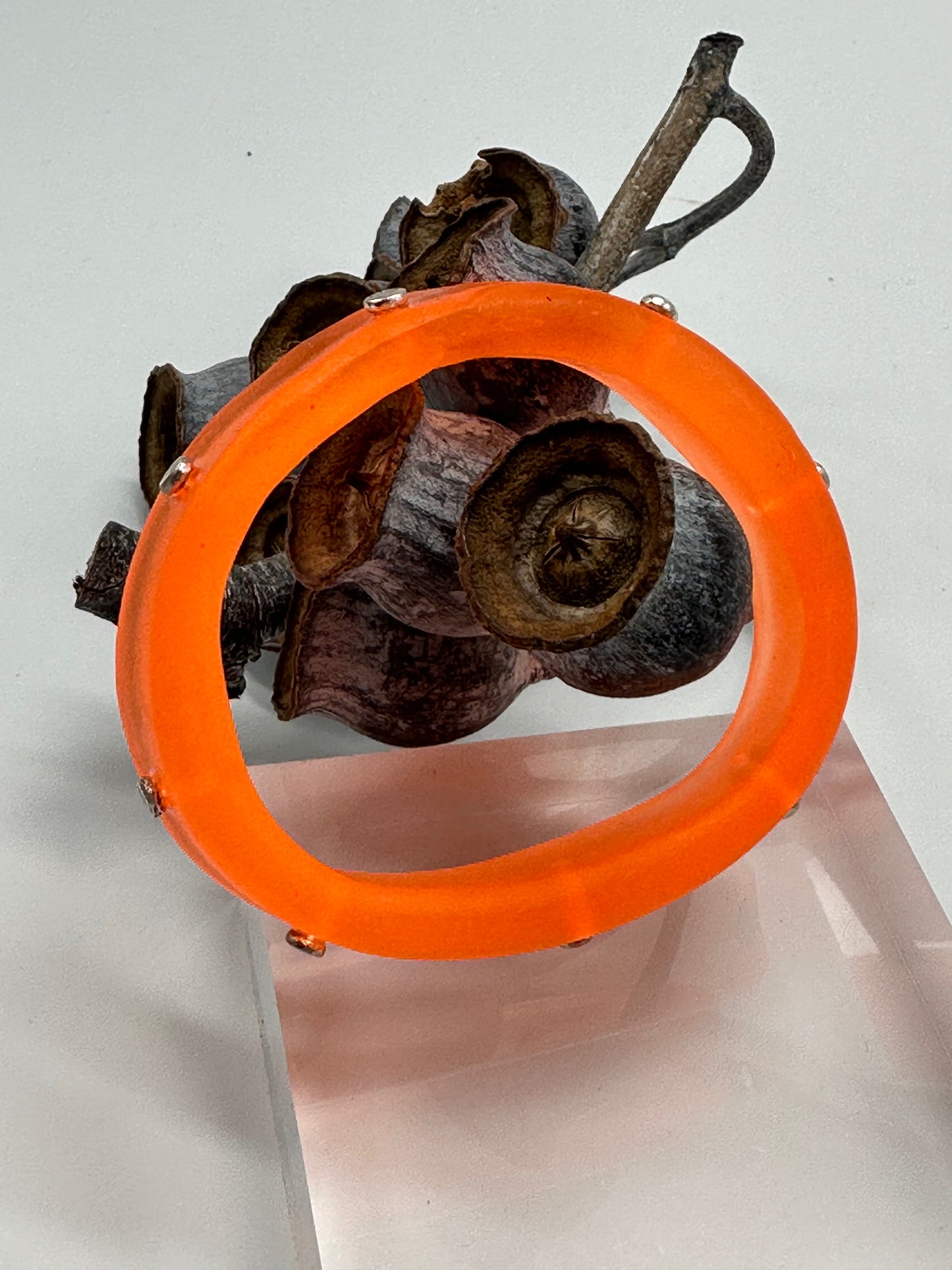 Neon Orange KWD Classic Resin Bangle - XS