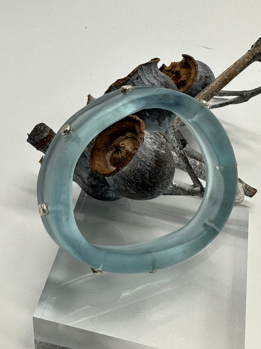 Translucent Blue KWD Classic Resin Bangle - XS