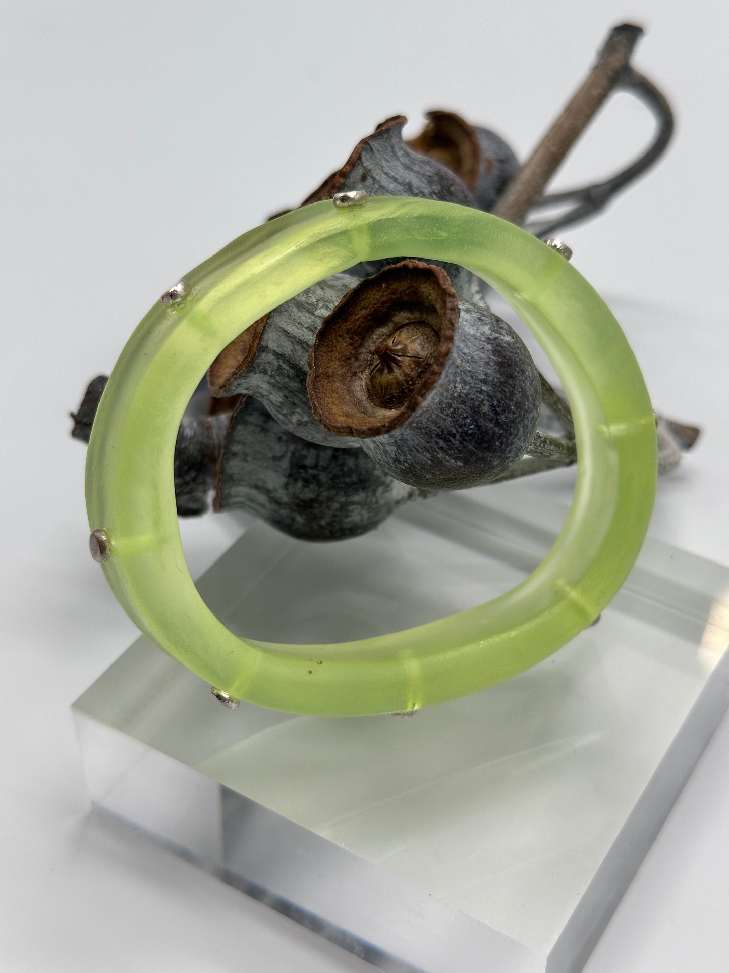 Neon Yellow KWD Classic Resin Bangle - XS