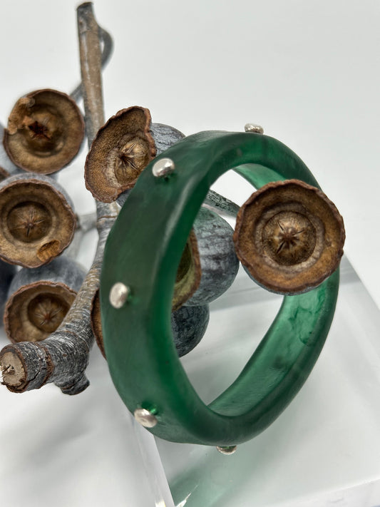 Dark Green KWD Classic Resin Bangle - XS