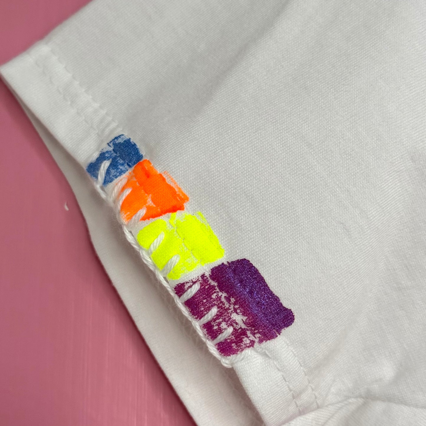 Neon and coloured Heart t-shirt - size S