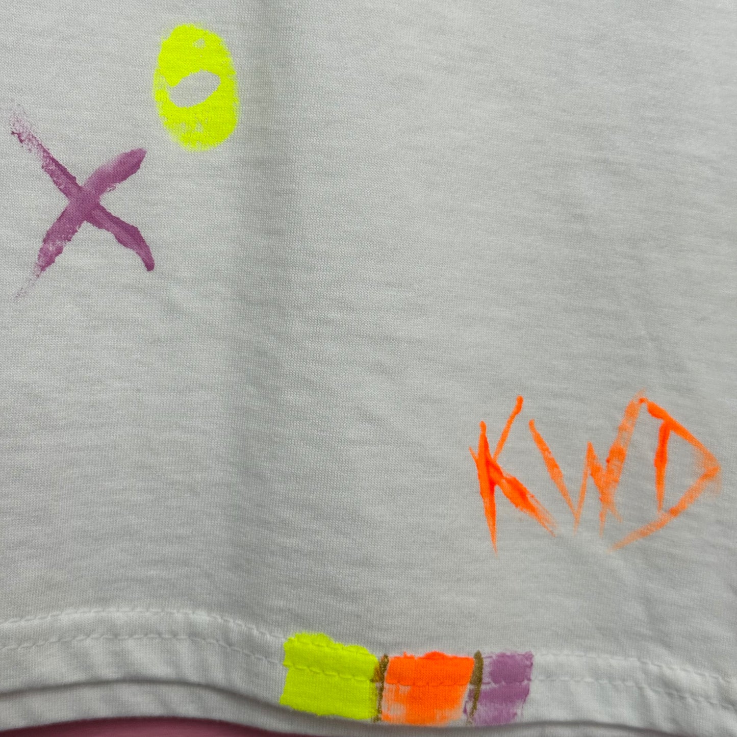 Naughts and crosses neon multi coloured t-shirt - size L