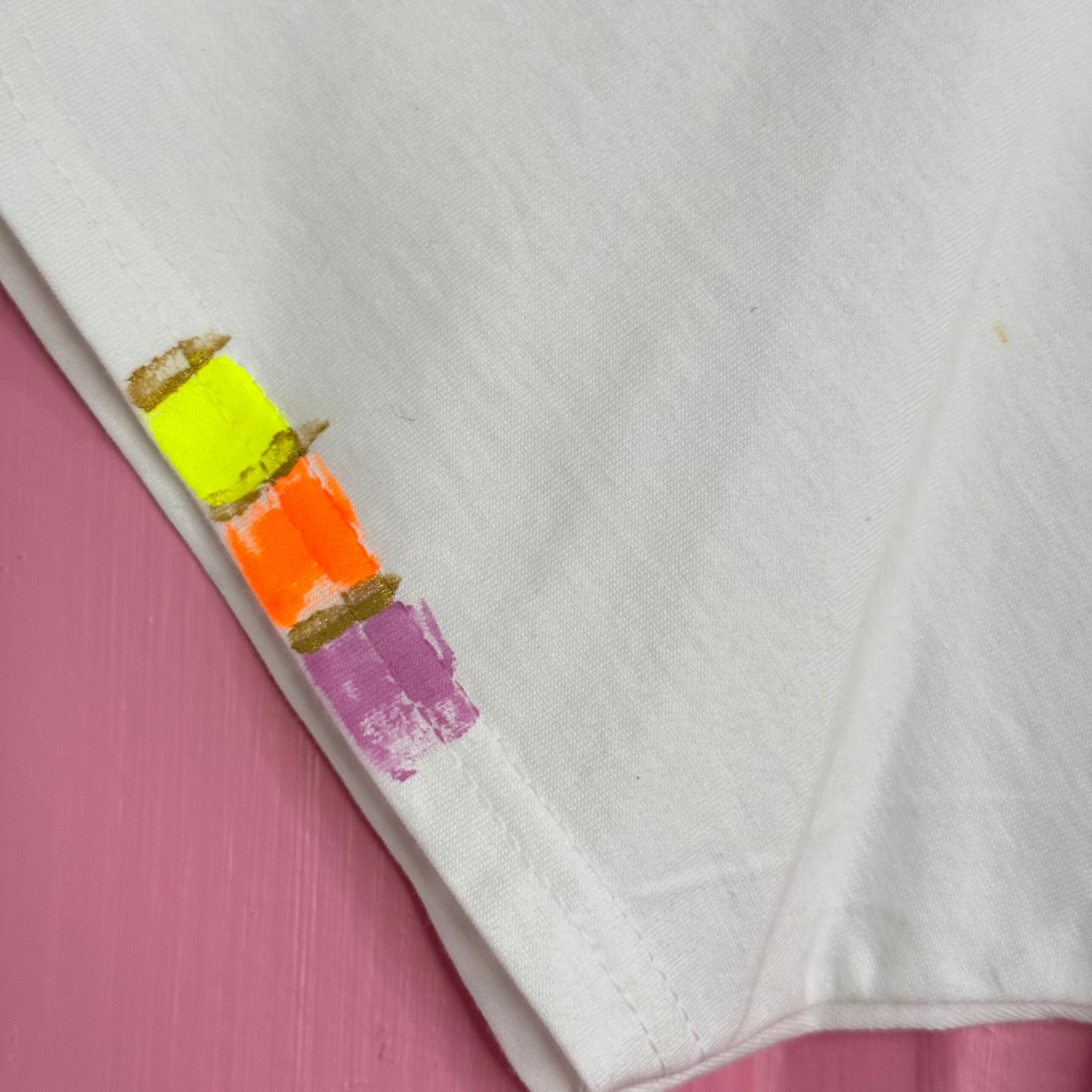 Naughts and crosses neon multi coloured t-shirt - size L