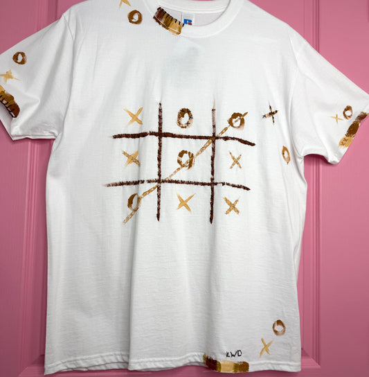 Naughts and crosses browns multi coloured t-shirt - size L