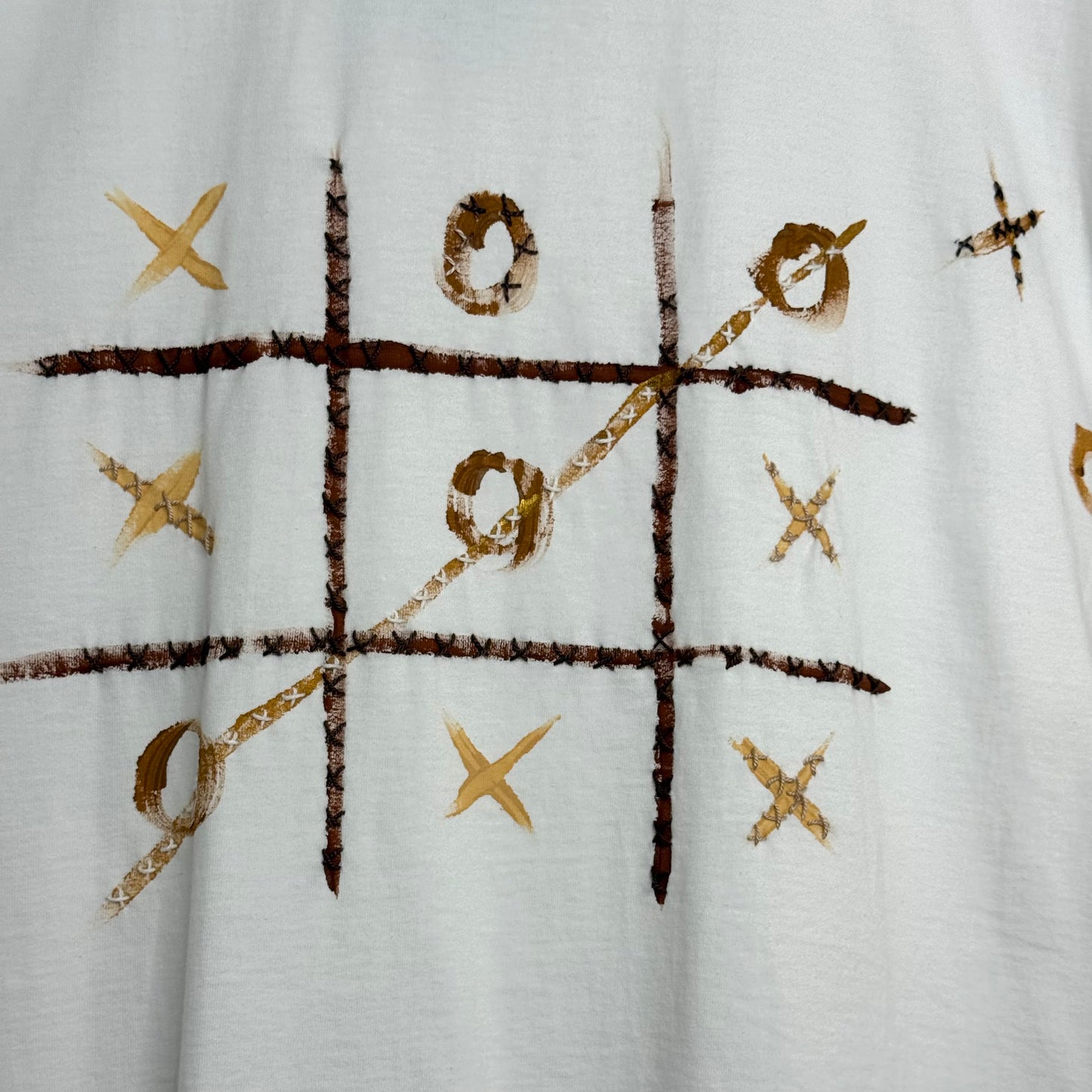 Naughts and crosses browns multi coloured t-shirt - size L