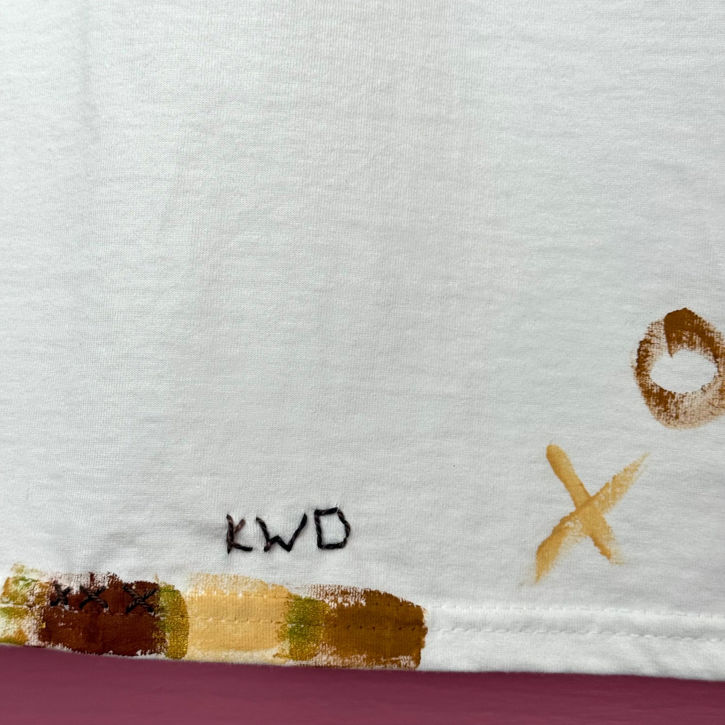 Naughts and crosses browns multi coloured t-shirt - size L
