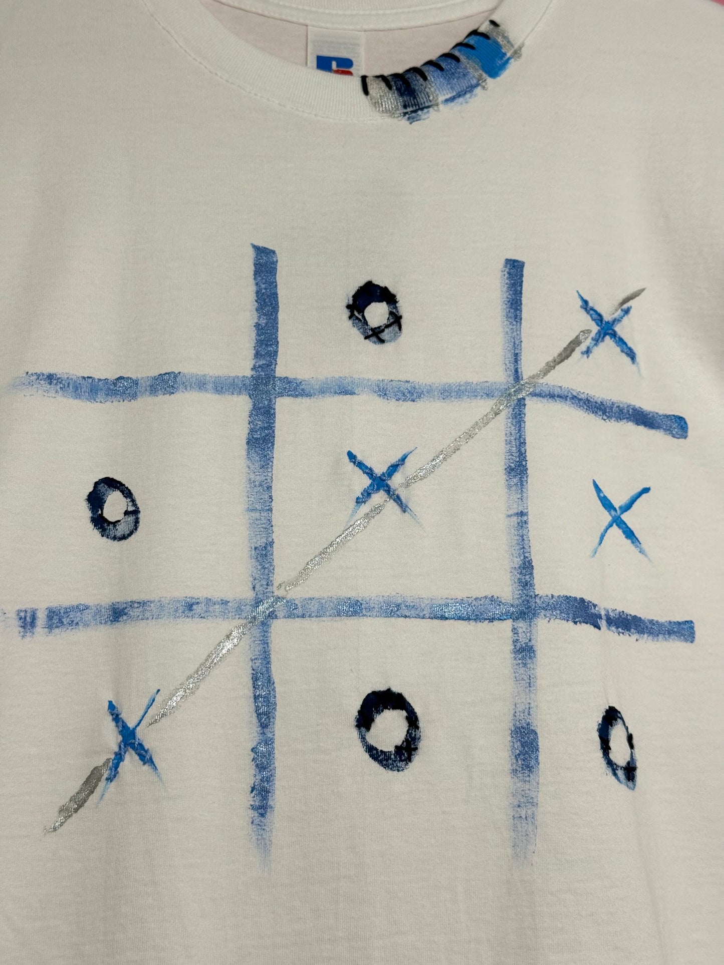 Naughts and crosses blues/silver t-shirt - size M