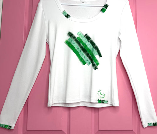 Greens striped long sleeve t-shirt - size 14