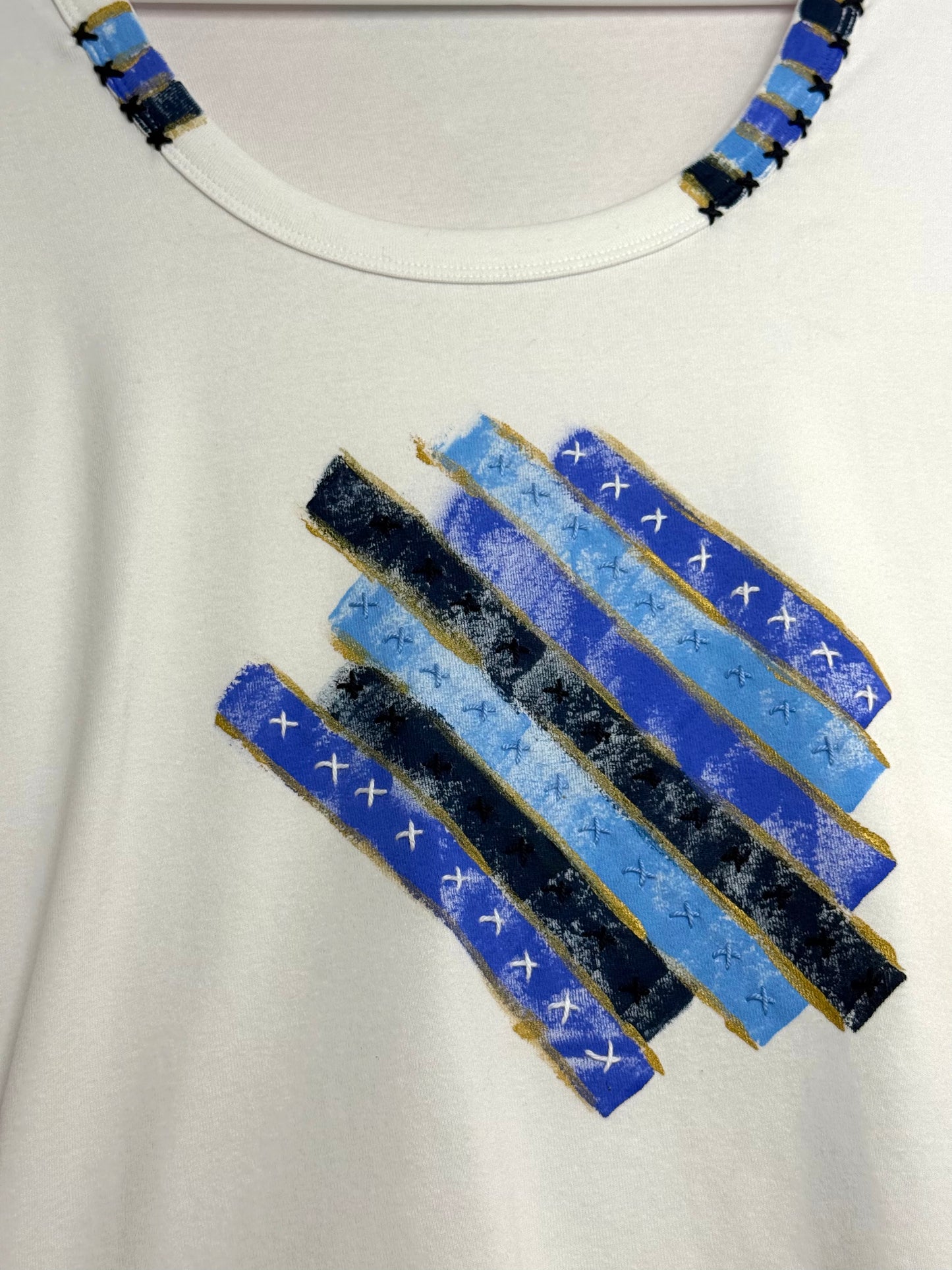 Blues striped long sleeve t-shirt - size 14