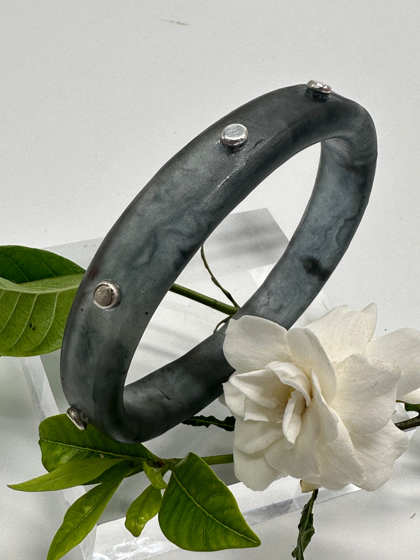 Moss KWD Classic Resin & silver Bangle