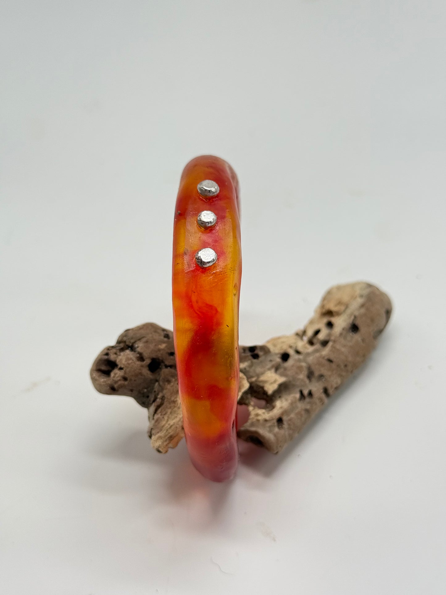 Red/Orange/Brown woopy bangle - XL