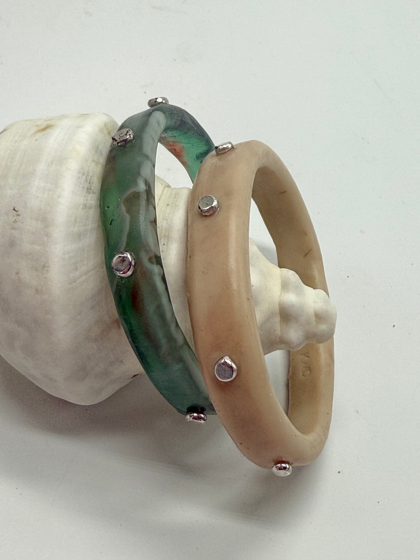 Sandy Beach coloured KWD Classic & silver Bangle