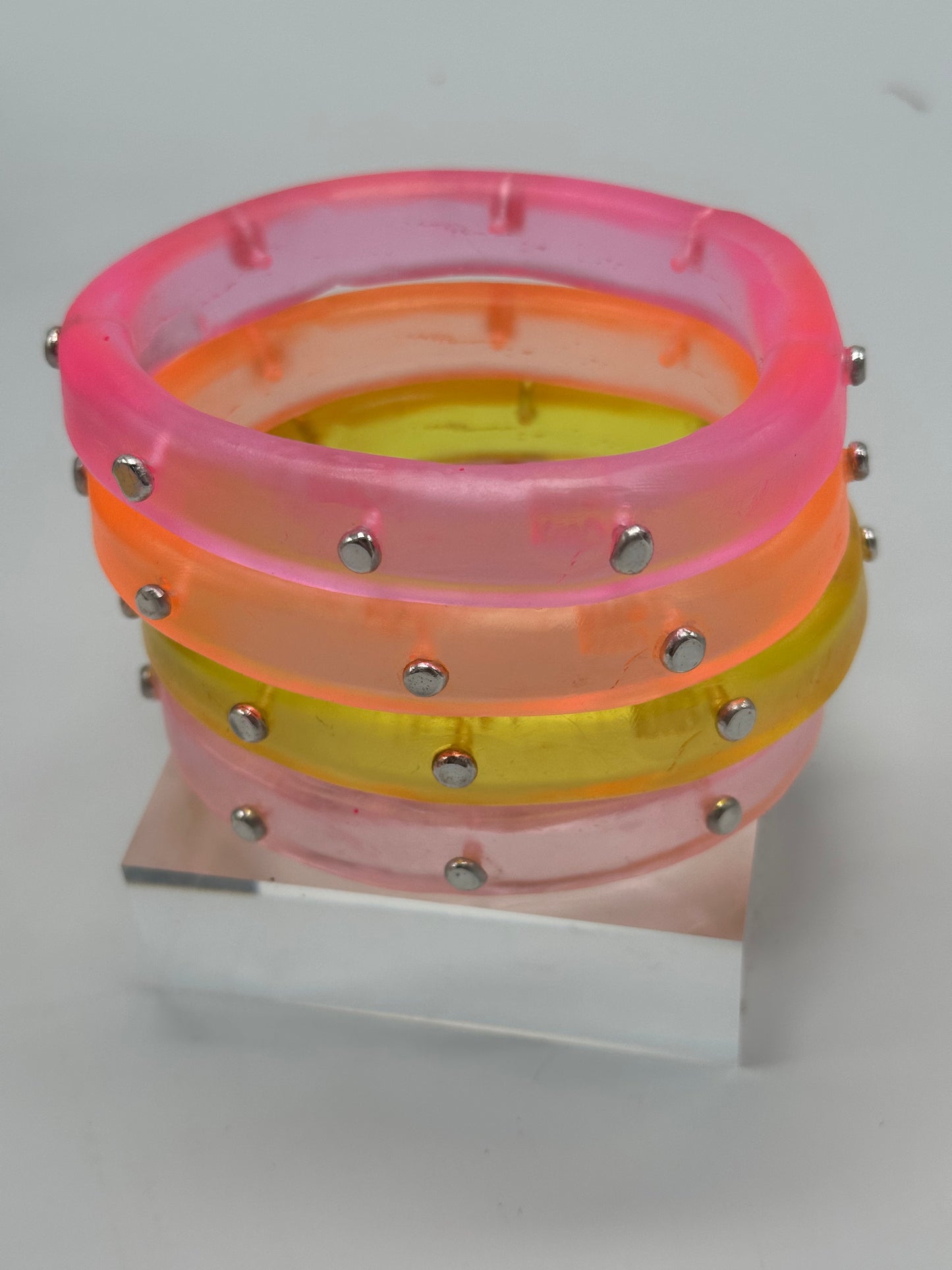Yellow KWD Classic Resin Bangle - XL