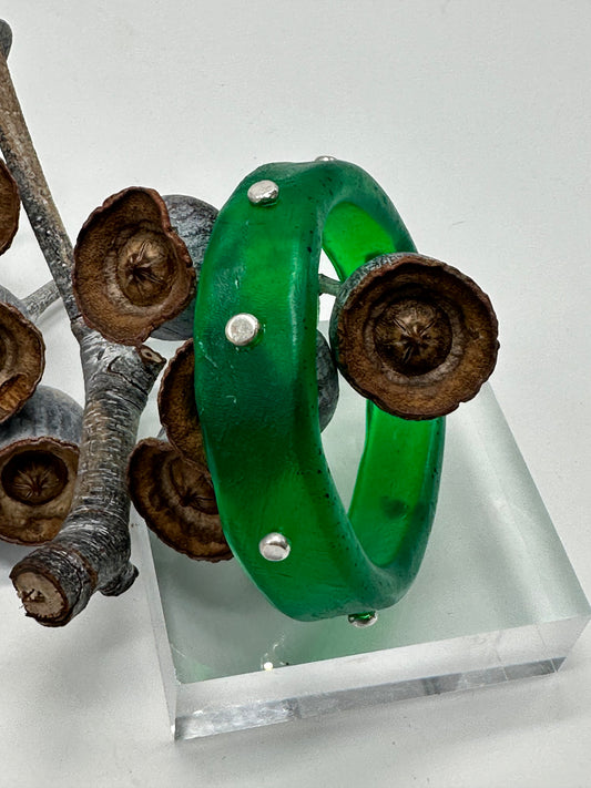 Jade Green KWD Classic Resin Bangle - XS
