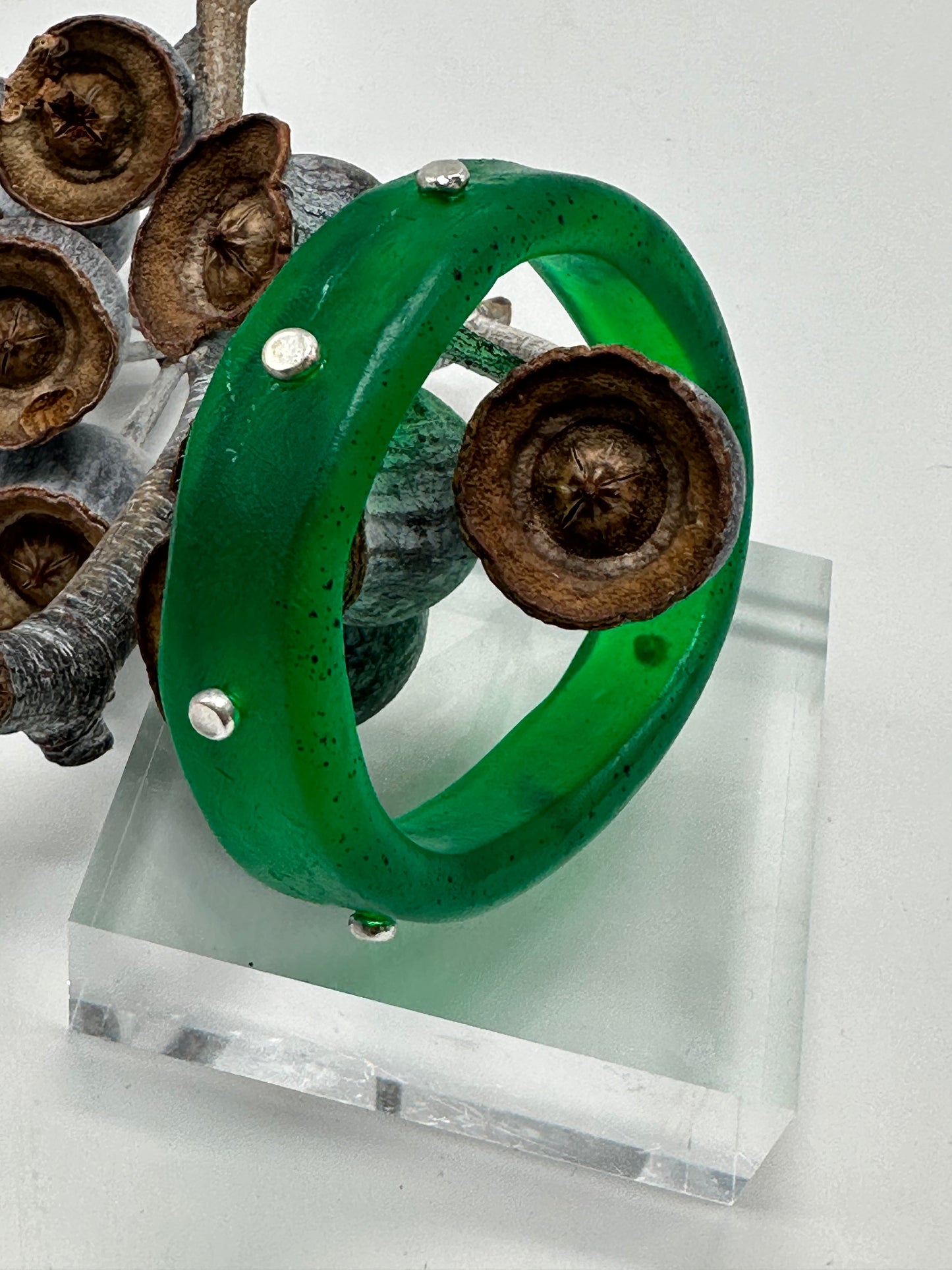 Jade Green KWD Classic Resin Bangle - XS