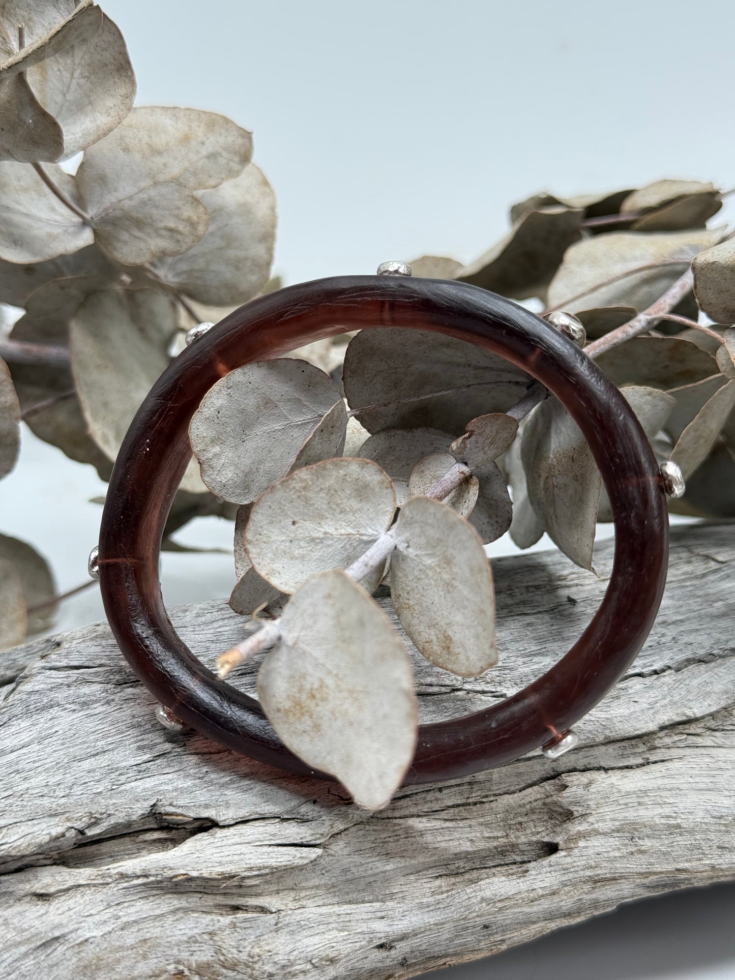 Brown coloured KWD Classic & silver Bangle