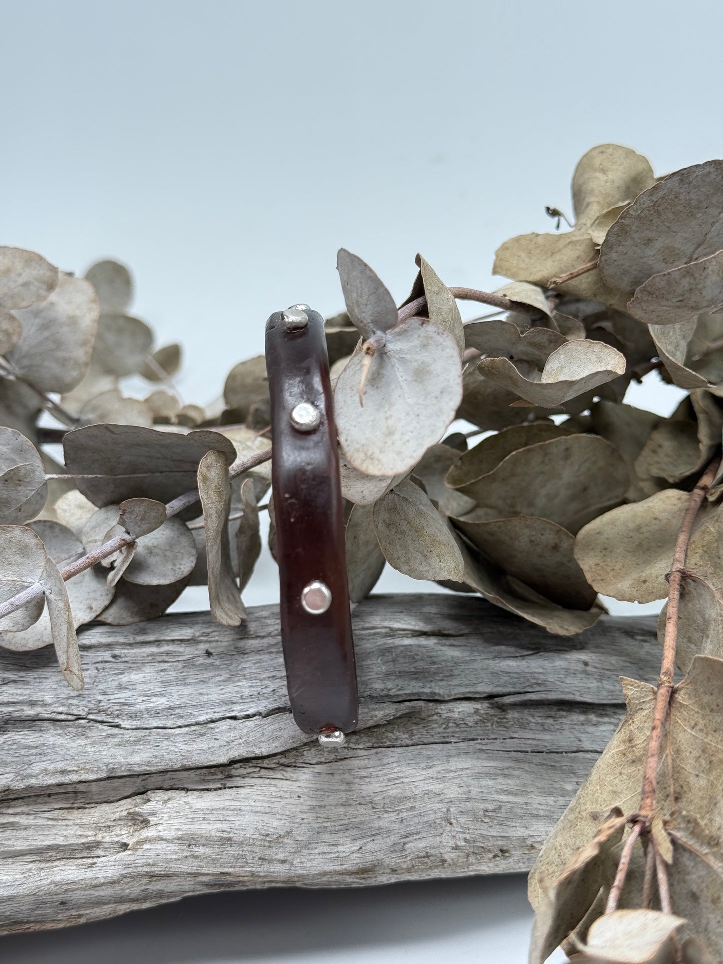 Brown coloured KWD Classic & silver Bangle