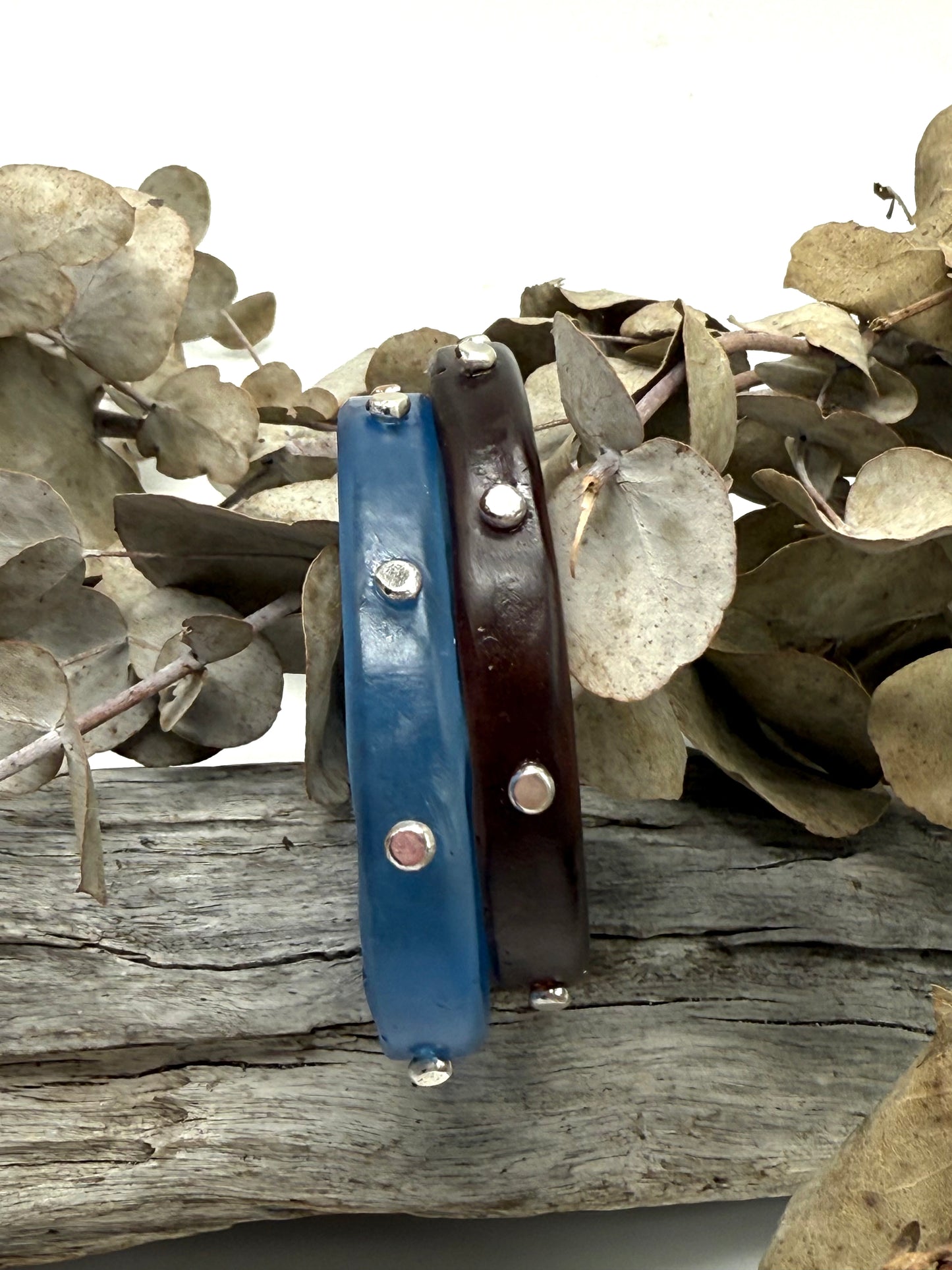 Brown coloured KWD Classic & silver Bangle