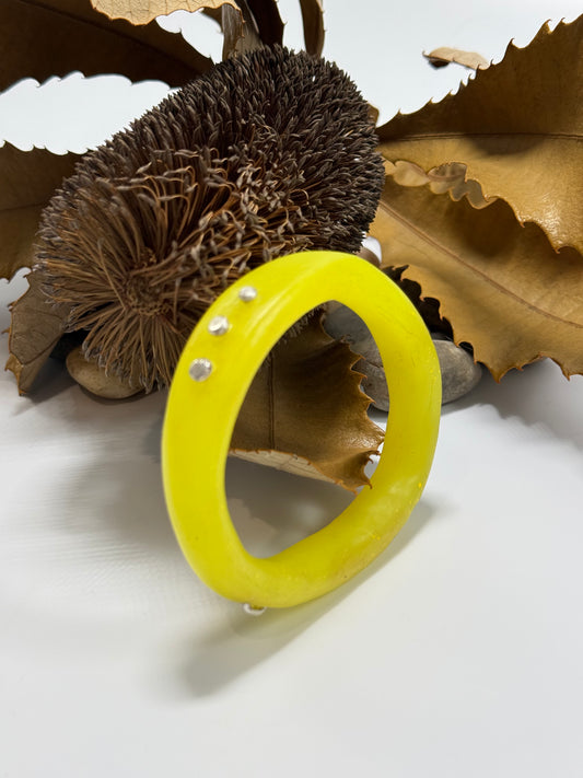 Bright Yellow woopy bangle - XL