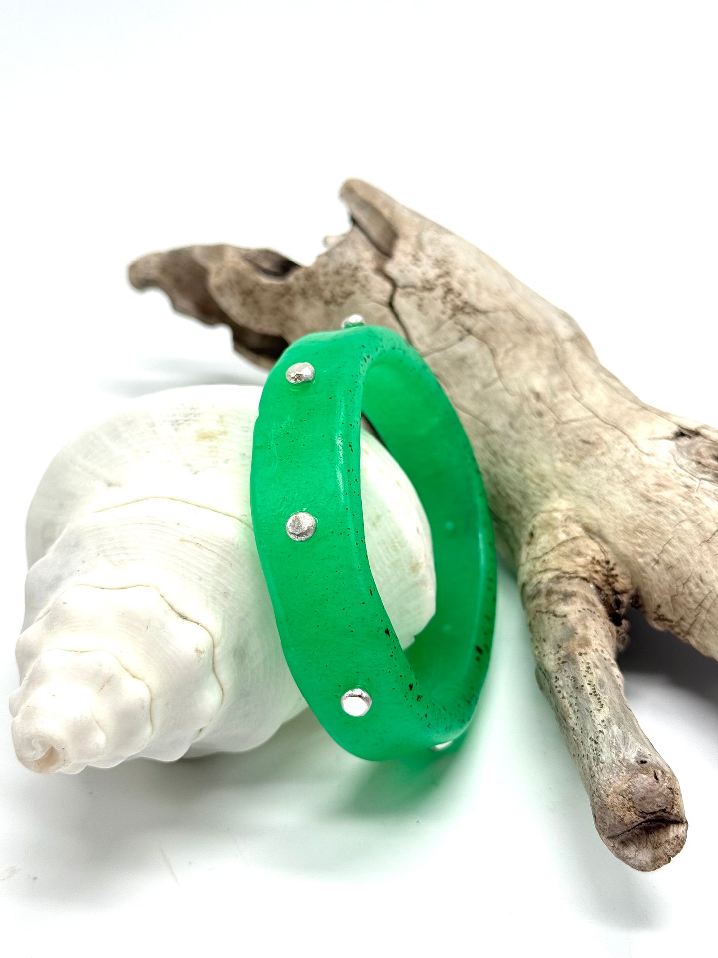 Pale Jade Green KWD Classic Resin Bangle - XS