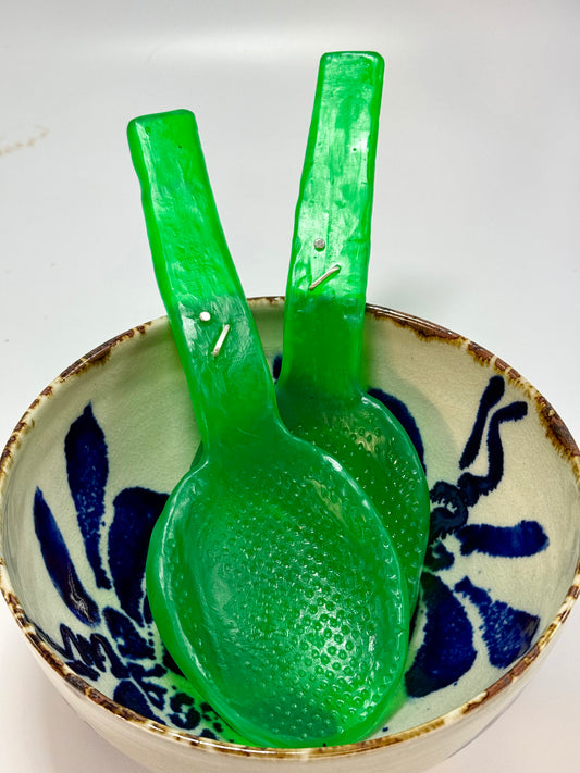 Salad Servers - Jade Green