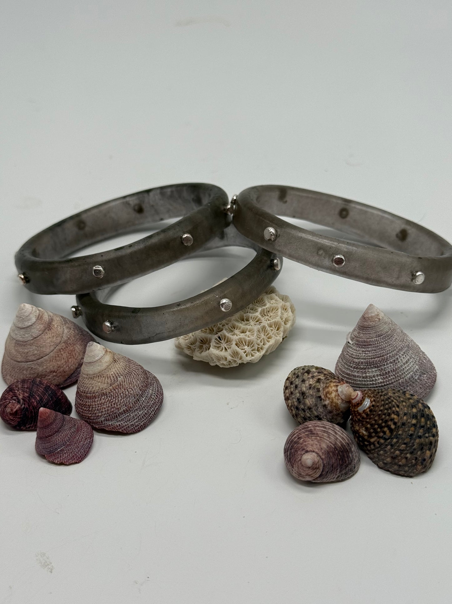 Moss coloured KWD Classic & silver Bangle