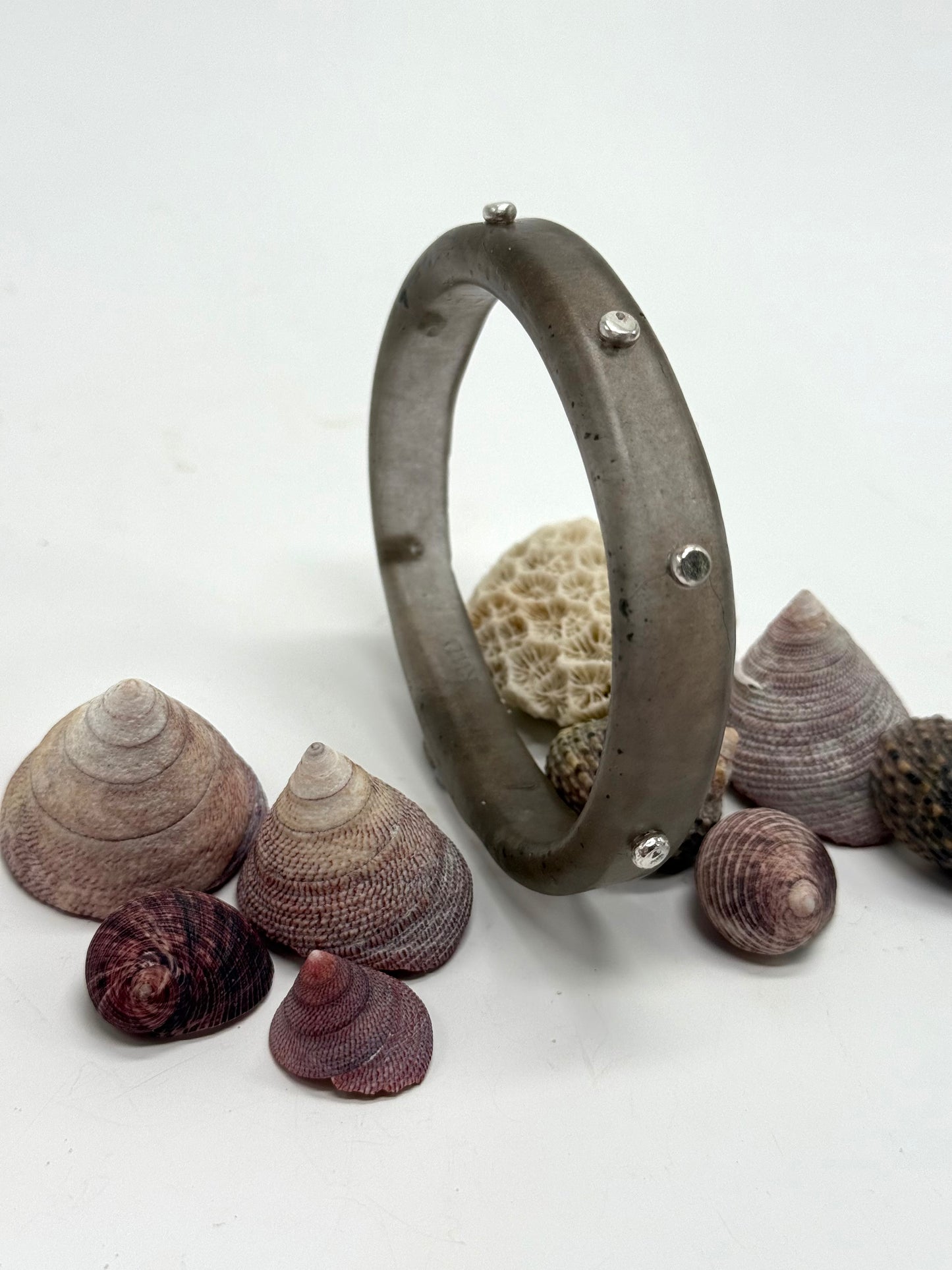 Moss coloured KWD Classic & silver Bangle