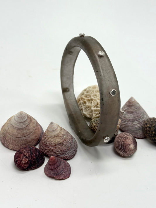 Moss coloured KWD Classic & silver Bangle
