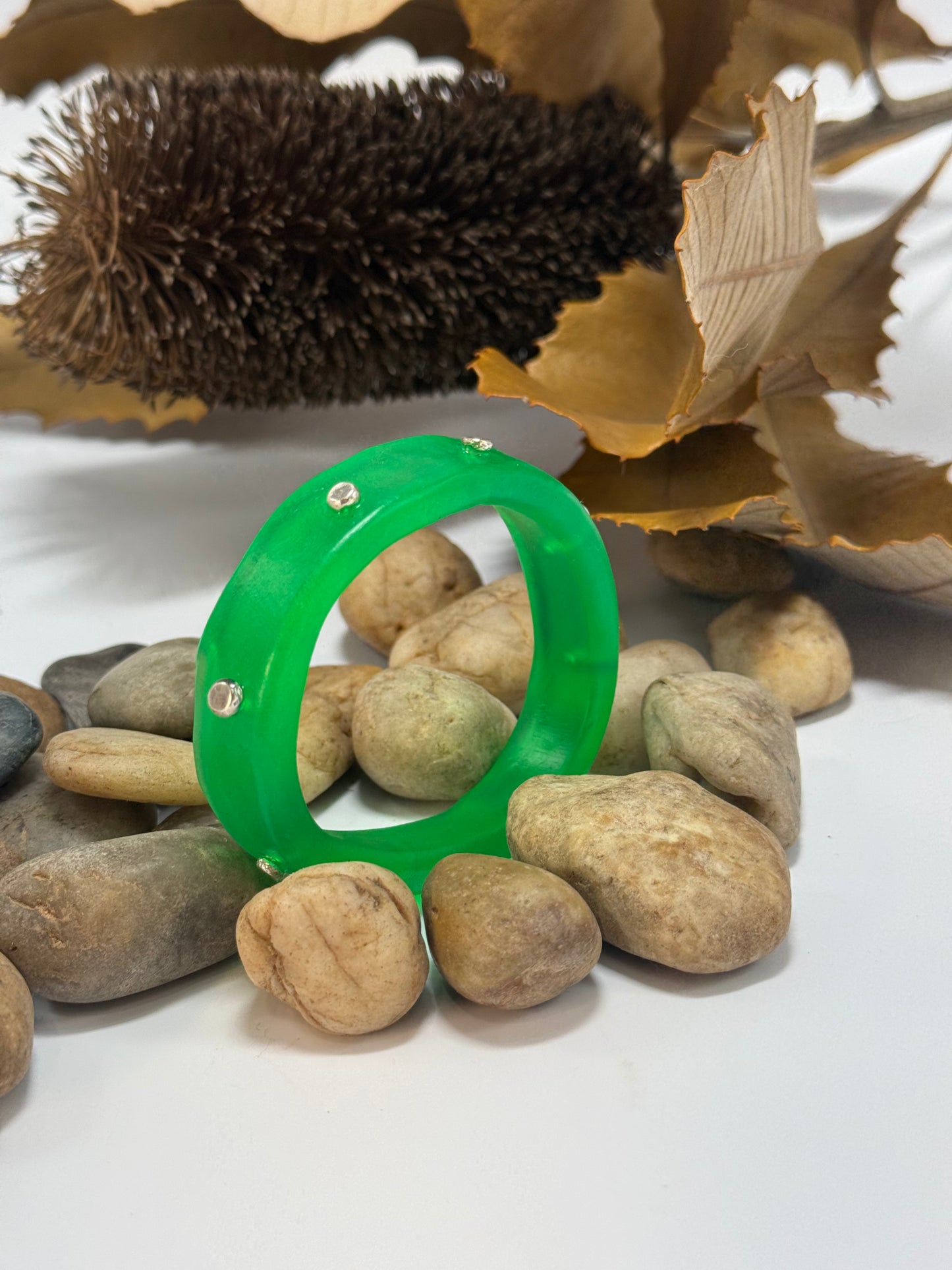 Jade Green KWD Classic Resin Bangle - XS