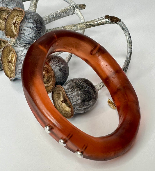 Translucent brown woopy bangle