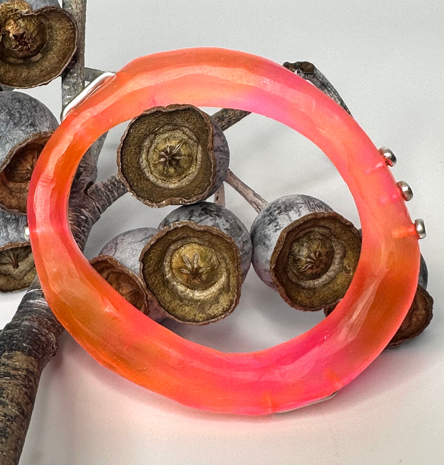 Neon Pink/Orange woopy bangle