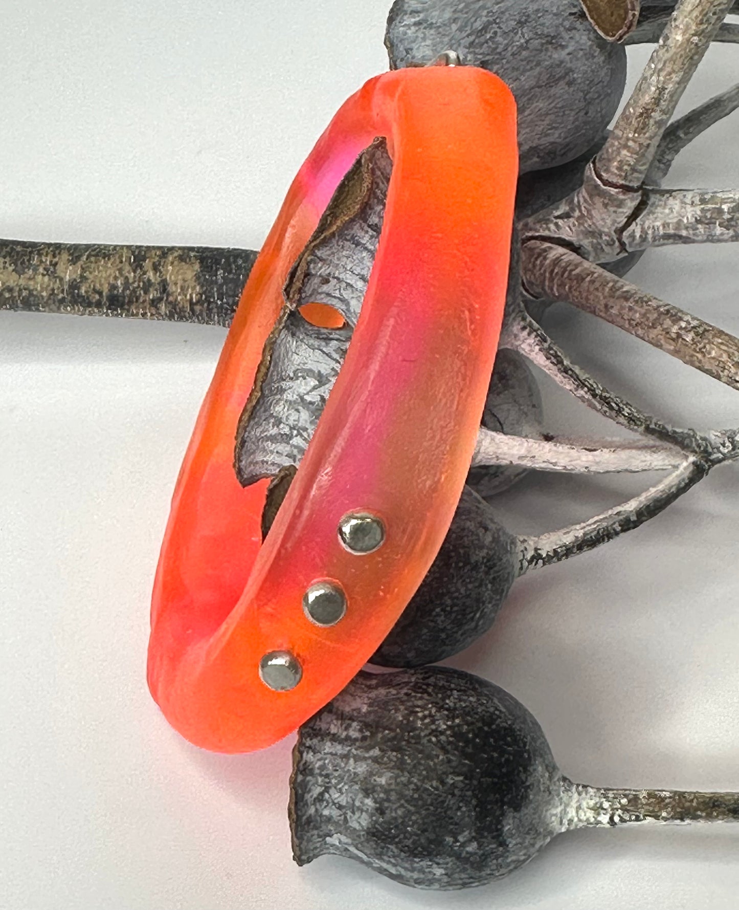 Neon Pink/Orange woopy bangle