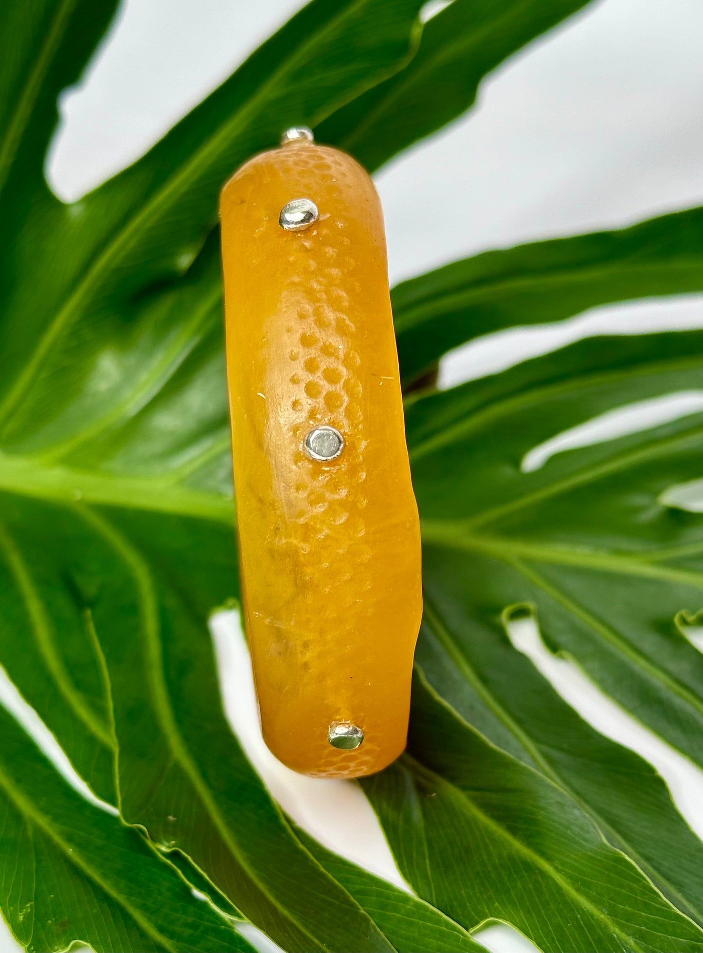 Honey Brown Spotty Resin Bangle
