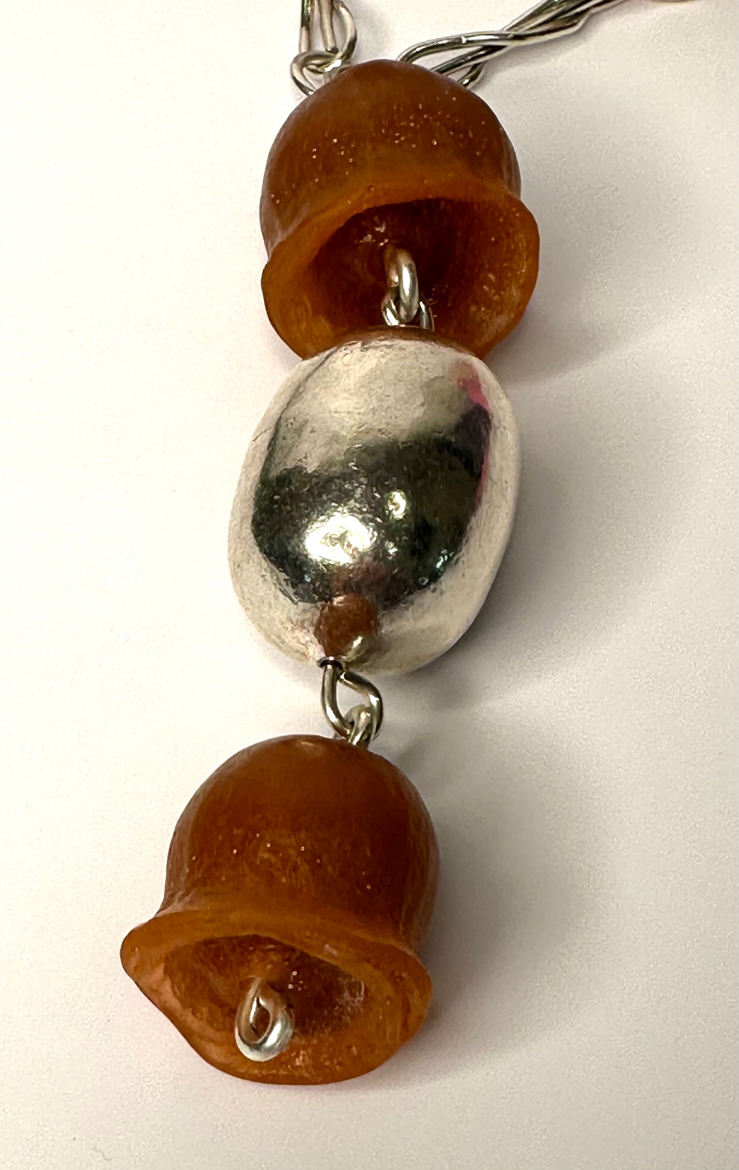 Gum nut Resin & silver necklace