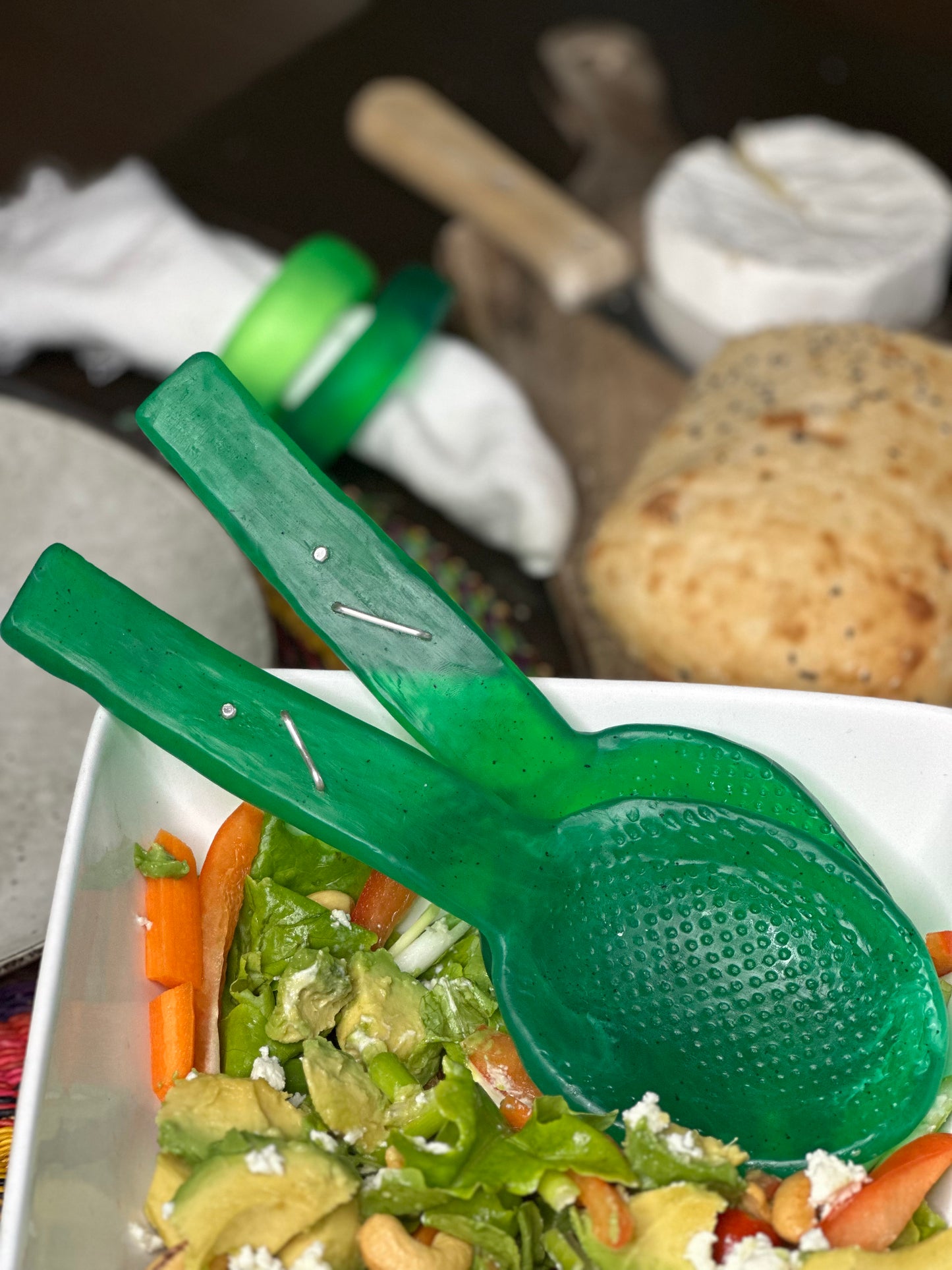 Salad Servers - Jade Green