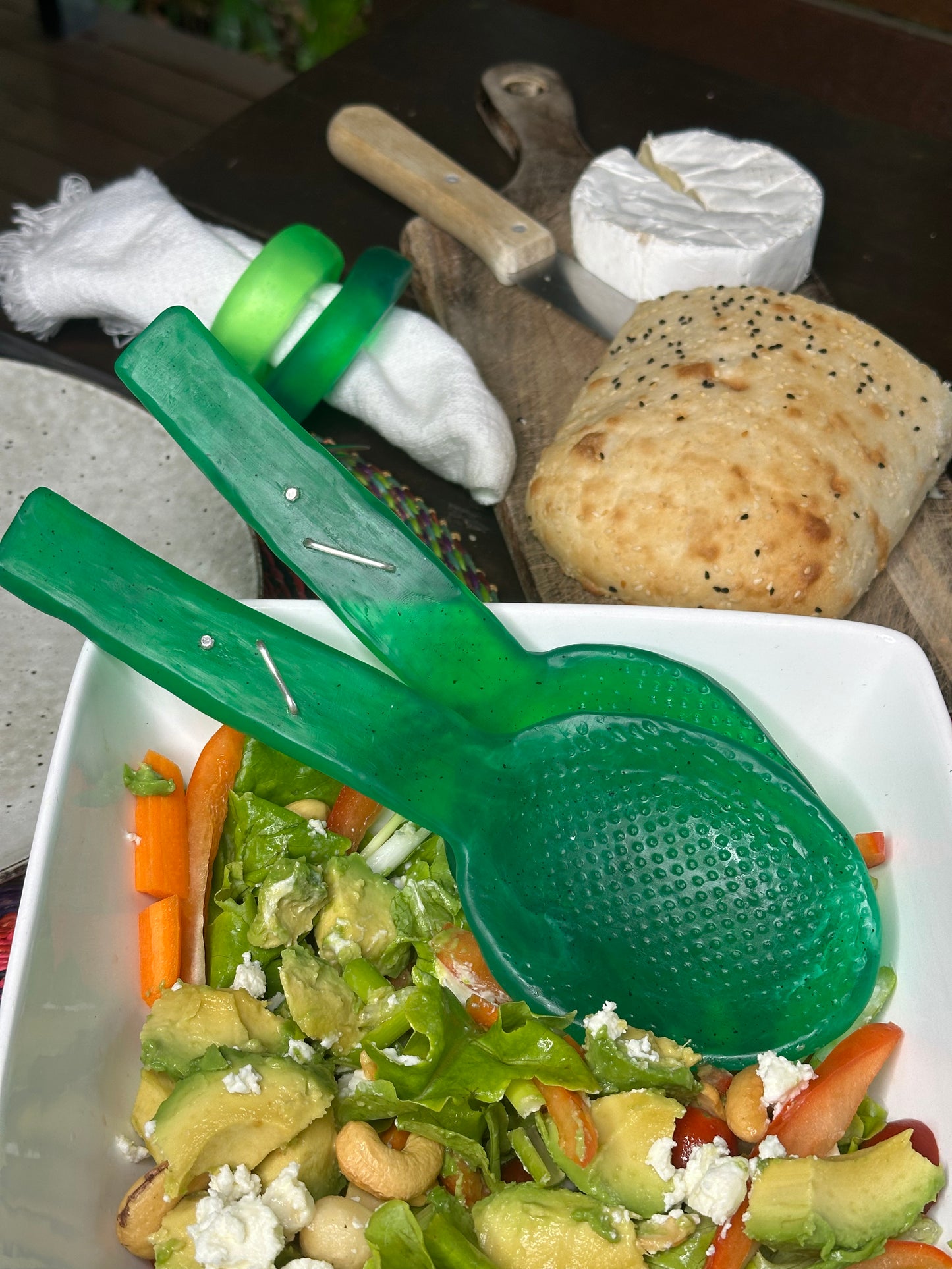 Salad Servers - Jade Green