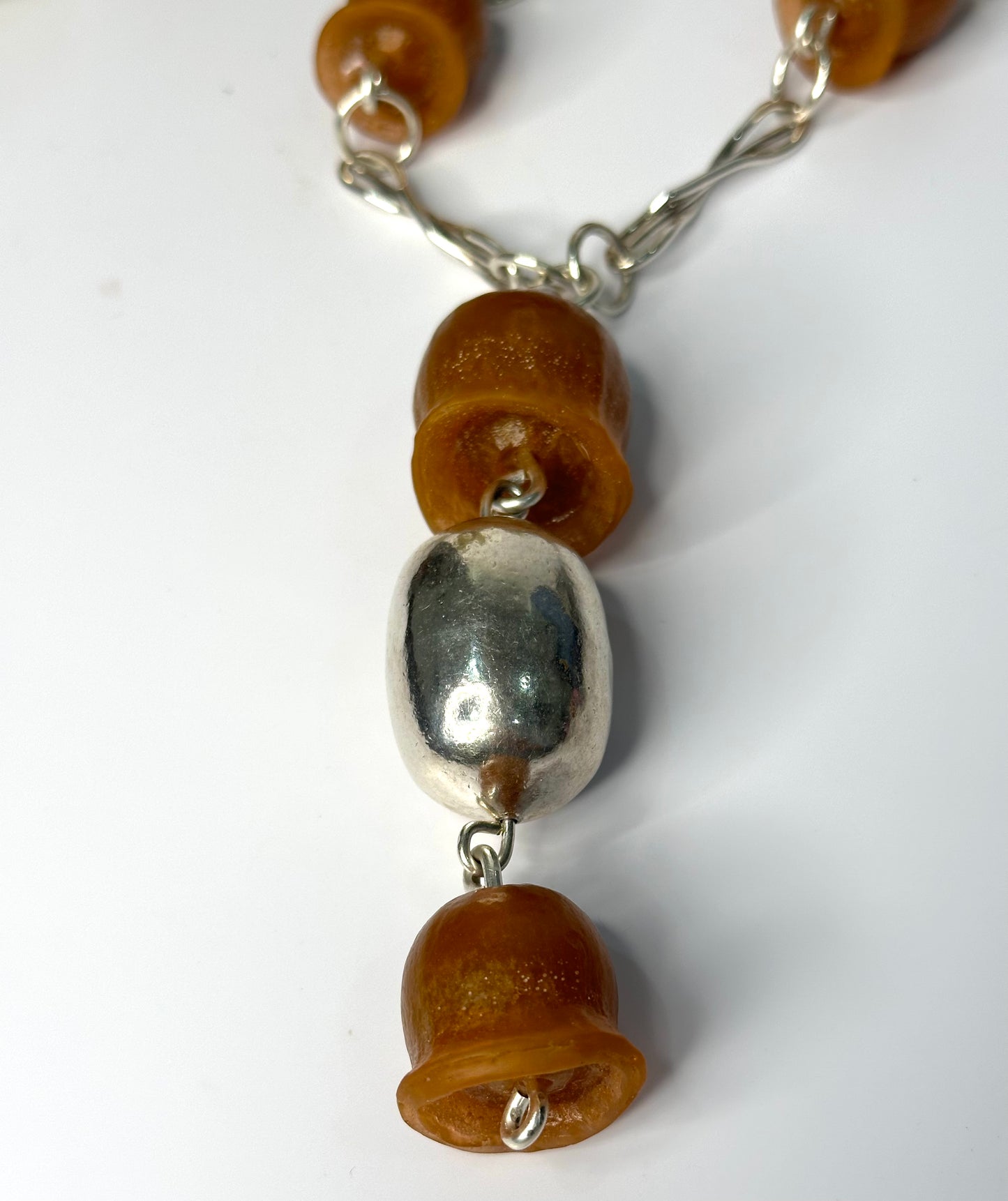 Gum nut Resin & silver necklace