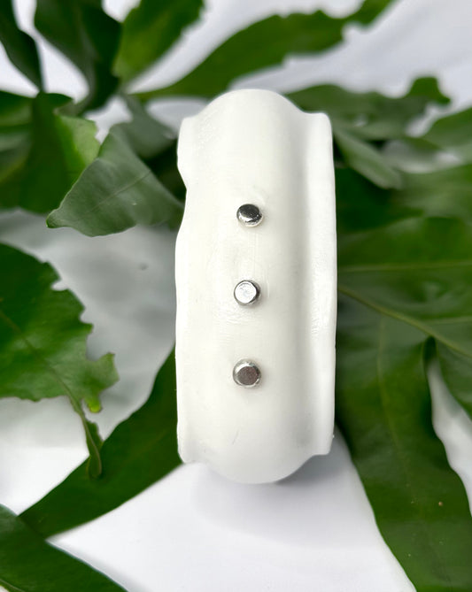 White Resin wide bangle