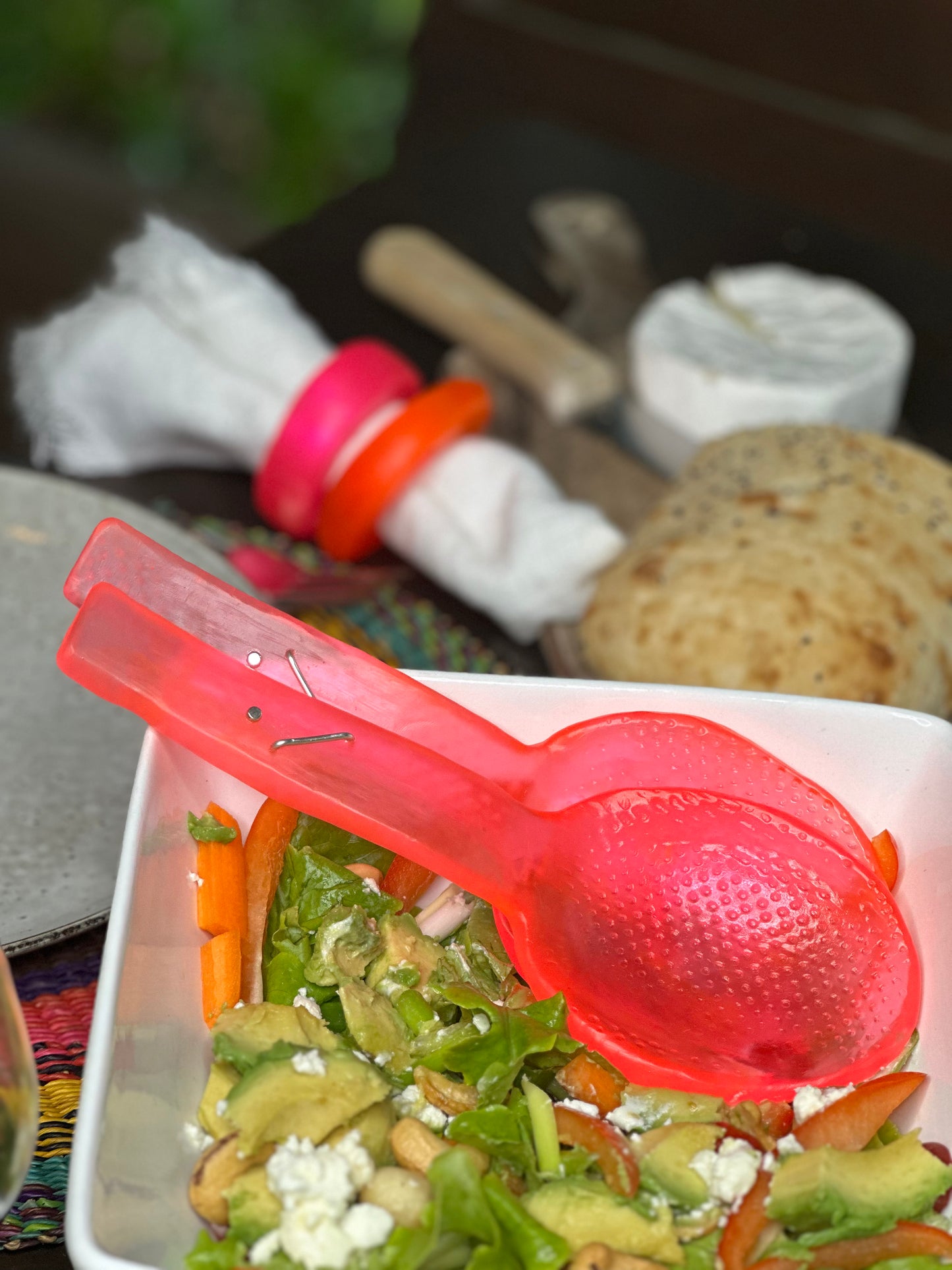 Salad Servers - Neon Pink