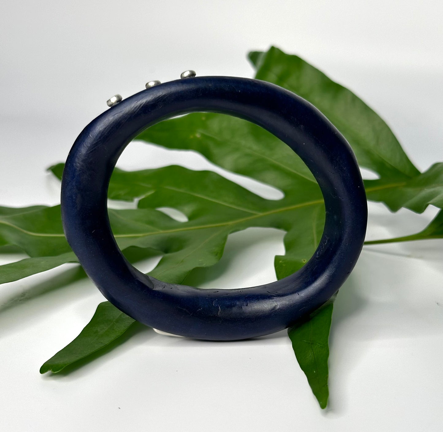 Navy Blue resin woopy bangle