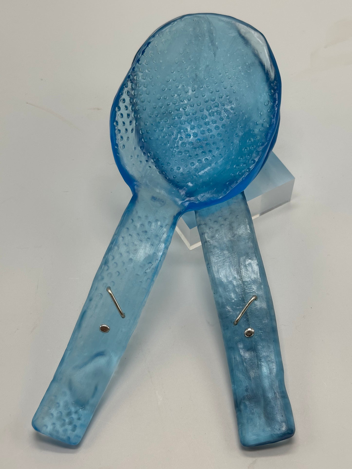 Salad Servers - Translucent Pale Blue
