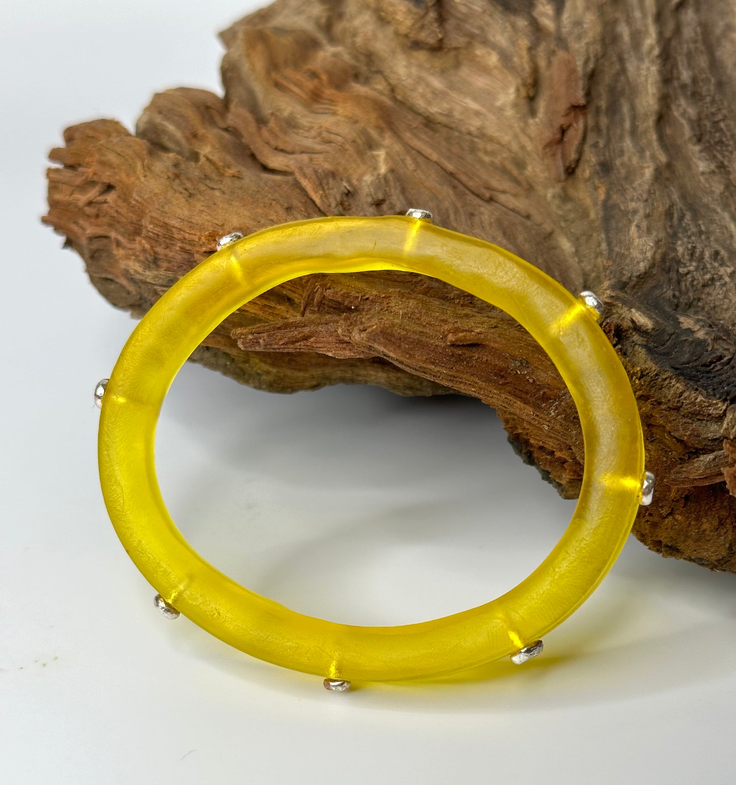 Yellow/KWD Classic Resin Bangle - XL