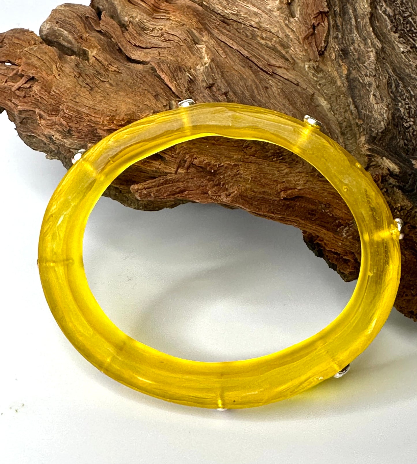 Yellow/KWD Classic Resin Bangle - XL