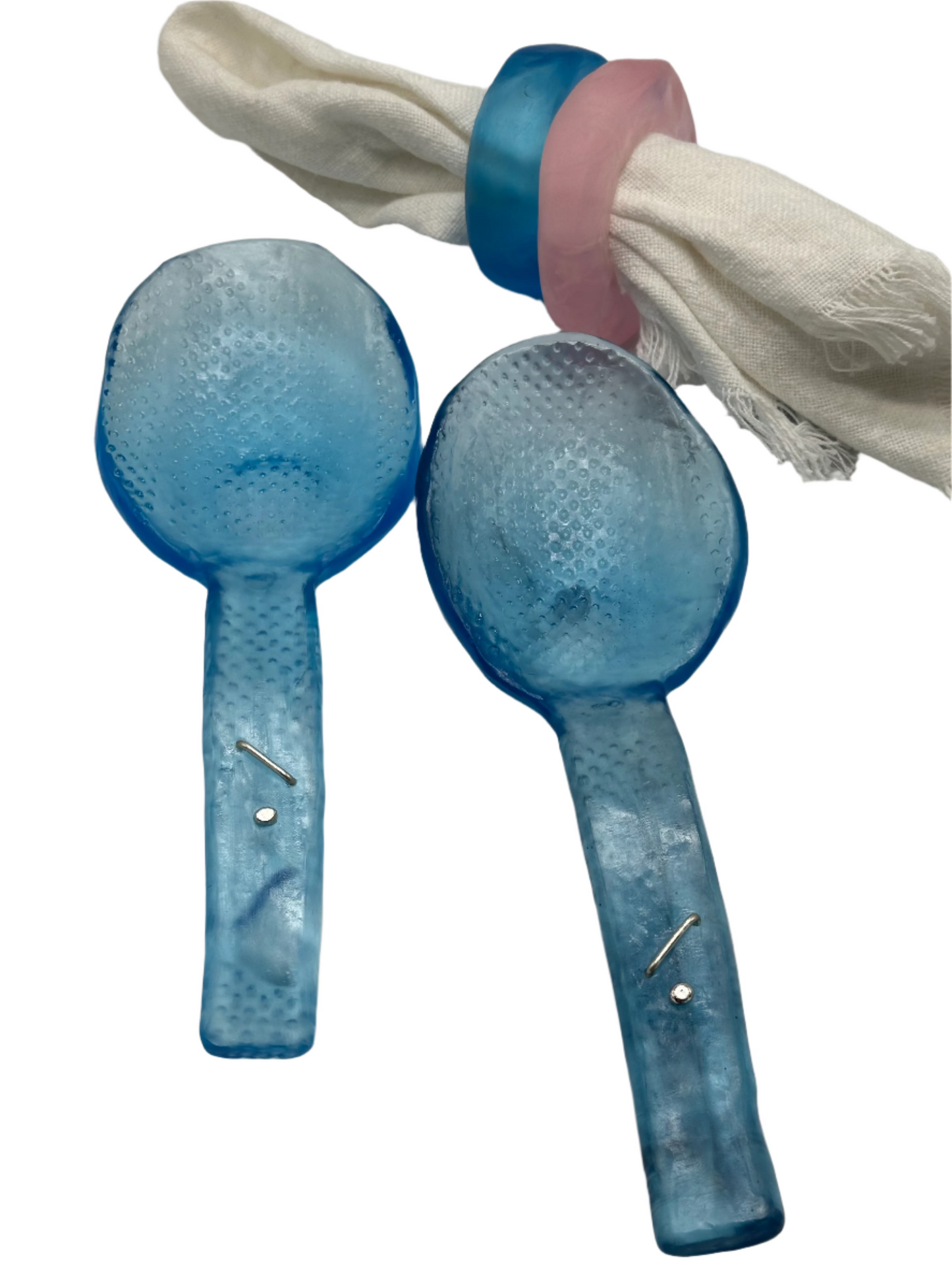 Salad Servers - Translucent Pale Blue
