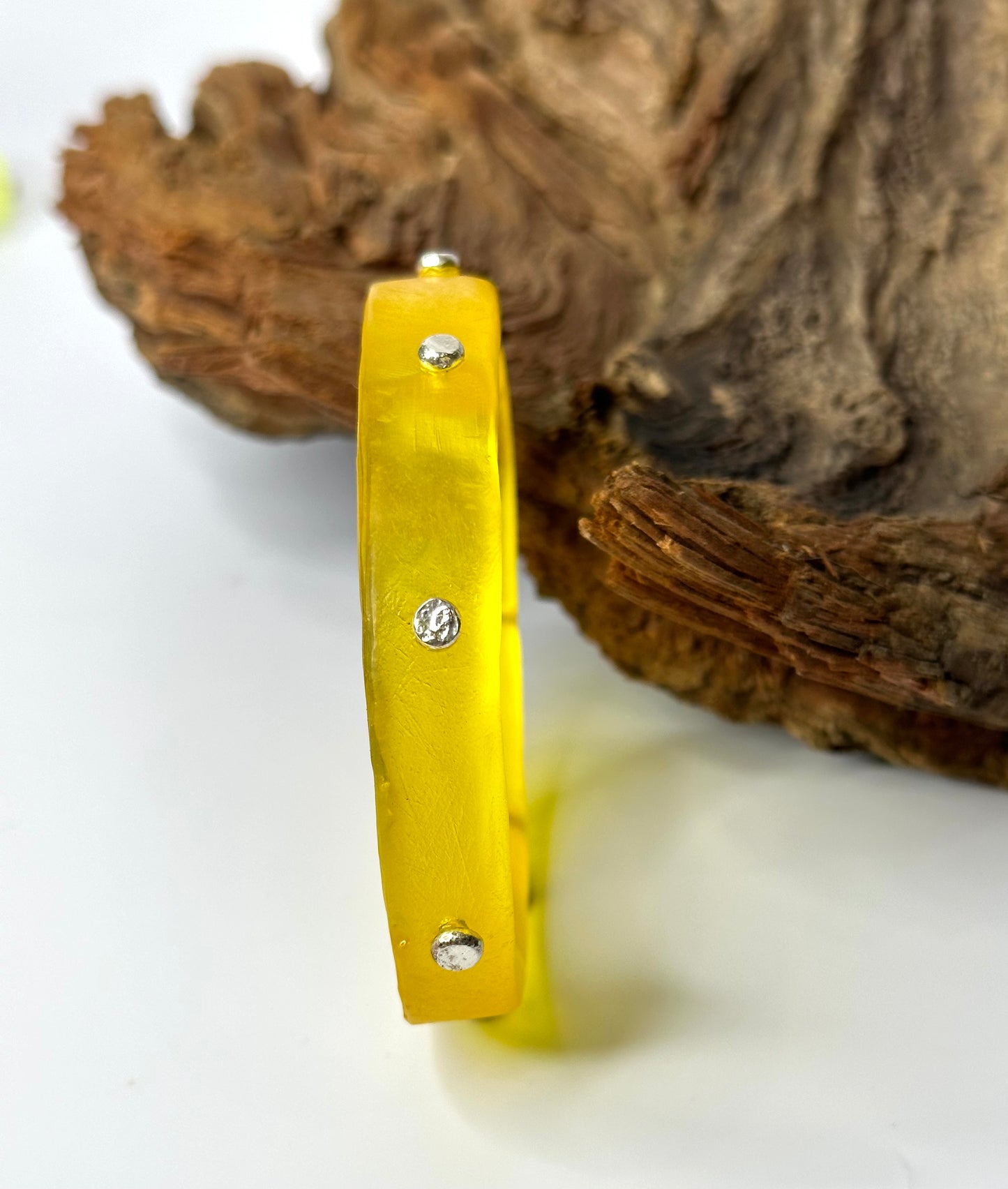 Yellow/KWD Classic Resin Bangle - XL